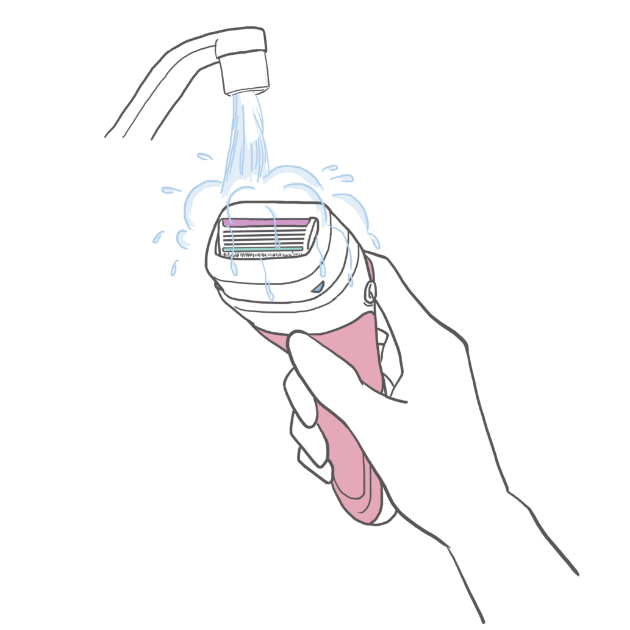 商品をお湯、又は水に濡らしましょう