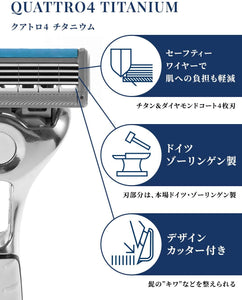 クアトロ４ チタニウム 替刃（８コ入）